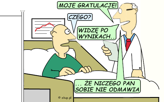 humor i dowcipy - lekarz gratuluje wyników