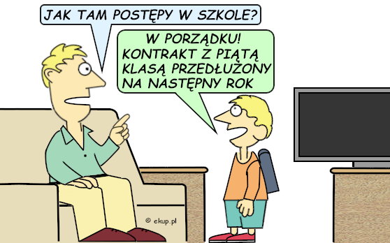 humor i dowcipy - o postępach w szkole