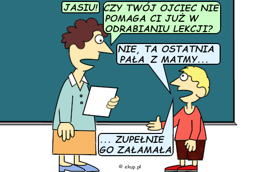 humor i dowcipy - ojciec nie pomaga w lekcjach