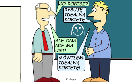 humor i dowcipy - rysuje idealną kobietę
