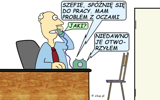humor i dowcipy - spóźnię się do pracy