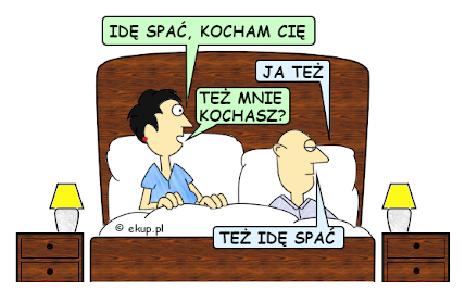 humor i dowcipy - małżonkowie w sypialni