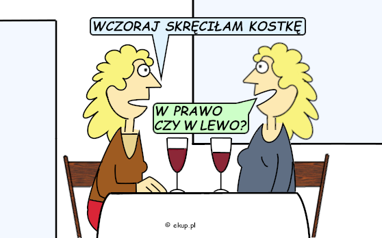 humor i dowcipy - skręciła kostkę
