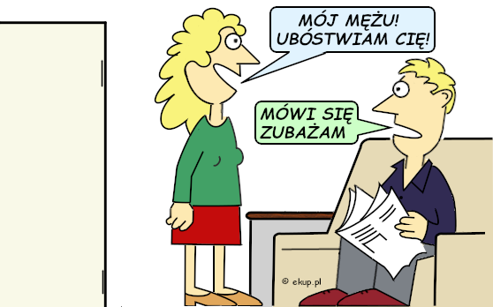humor i dowcipy - ubóstwia męża