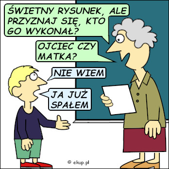 dowcip kto wykonal rysunek