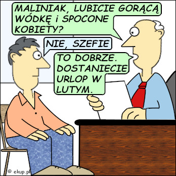 dowcip lubi goraca wodke