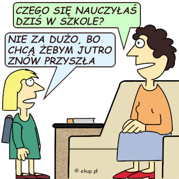 dowcip nauczyla sie w szkole