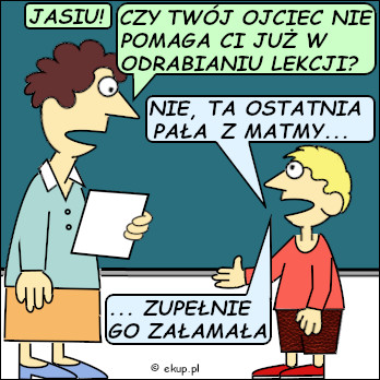 dowcip ojciec nie pomaga w lekcjach