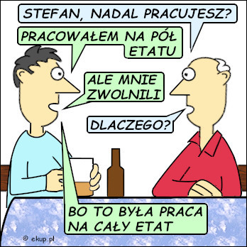 dowcip pracowal na poletatu