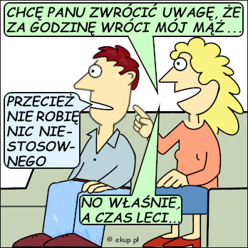 dowcip za godzine wroci maz