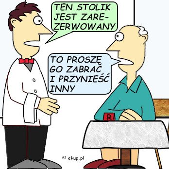 dowcip zarezerwowany stolik